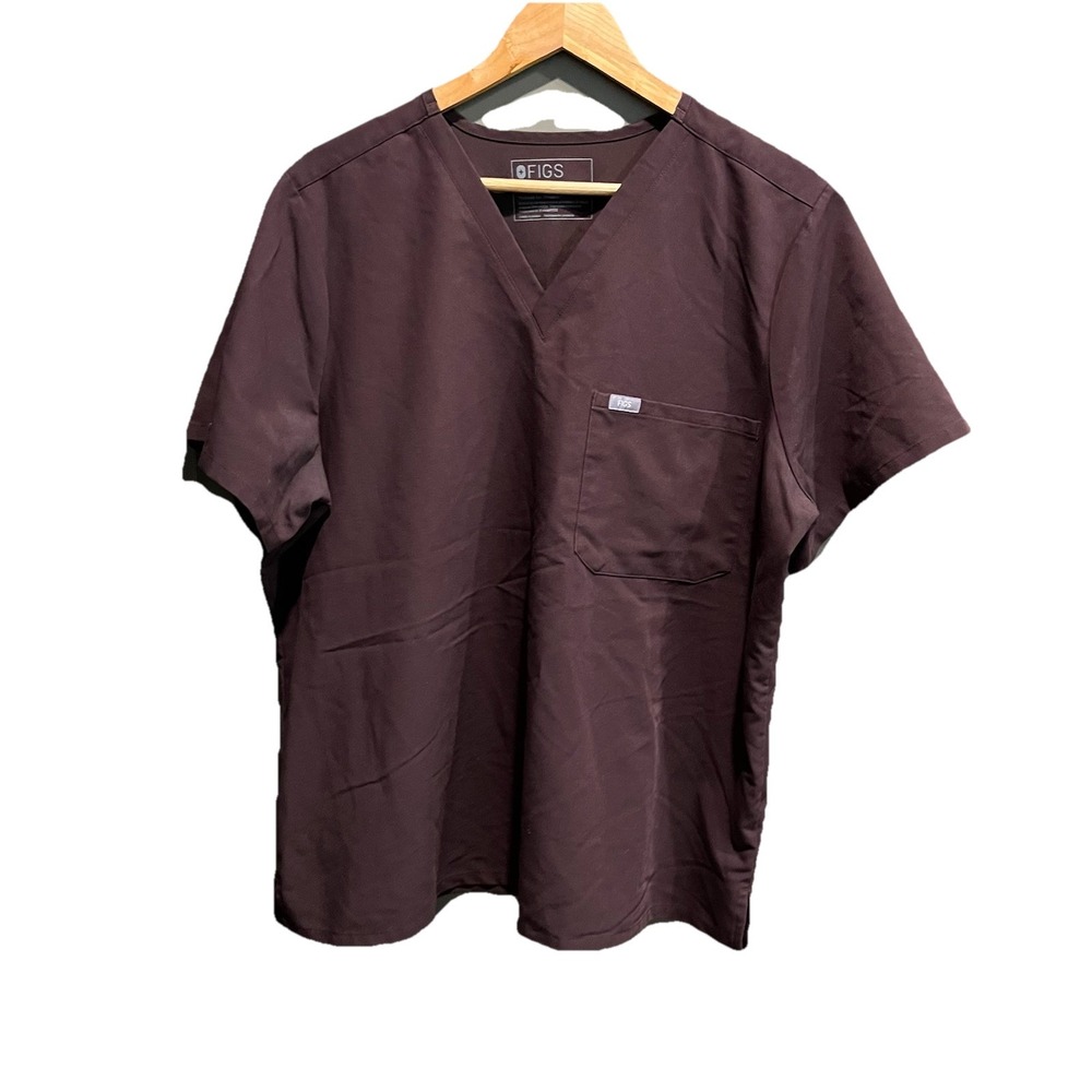 FIGS Technical Collection Brown Catarina Womens Scrubs Top XXL 1000211